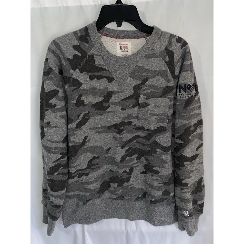 Todd Snyder x Champion Men's Camo Pocketed Sweatshirt Medium Made USA *Logo